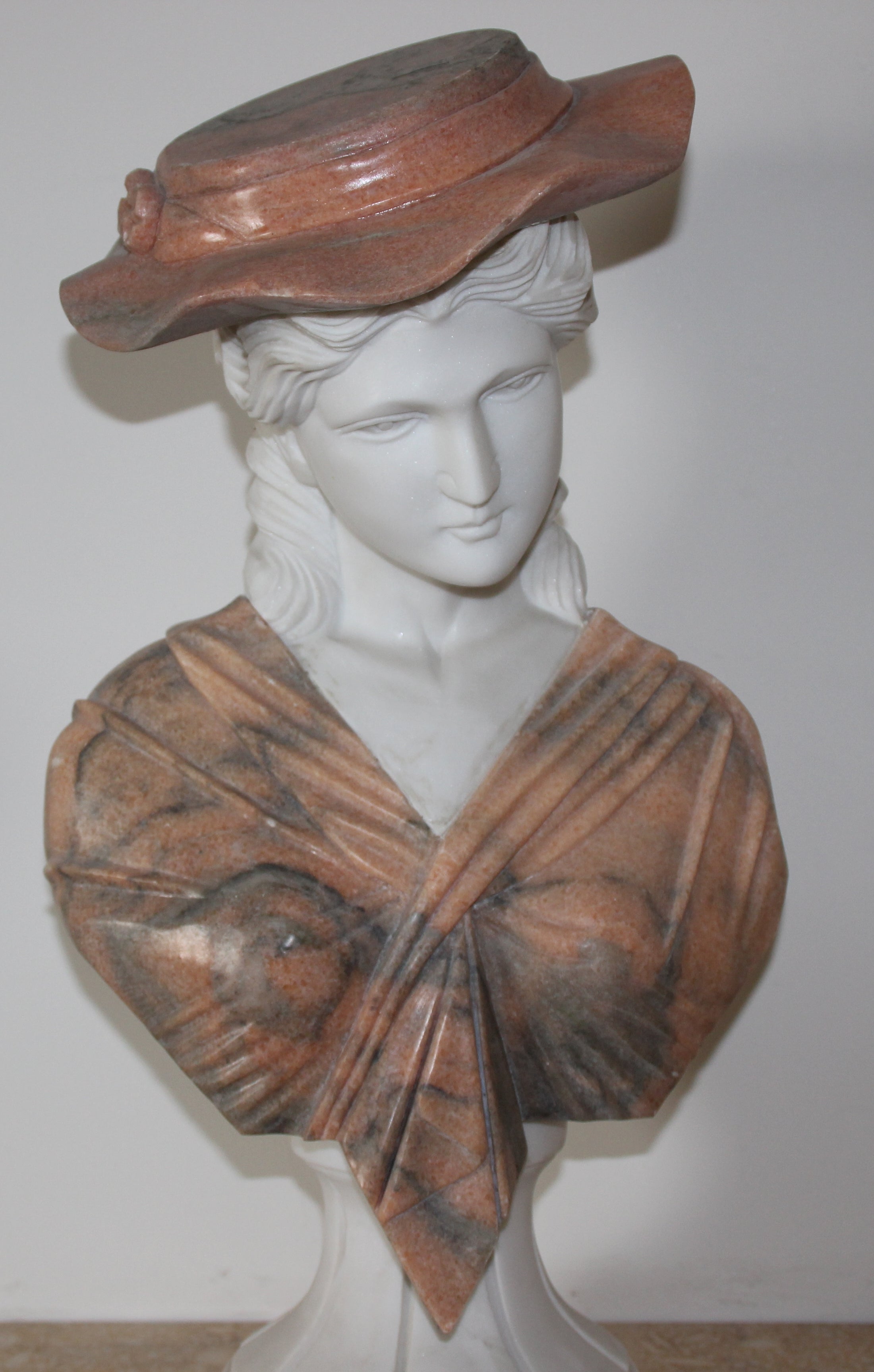 Original product photo — Two-Tone Natural Stone Lady Bust Sculpture — reference 22960 — additional view 3