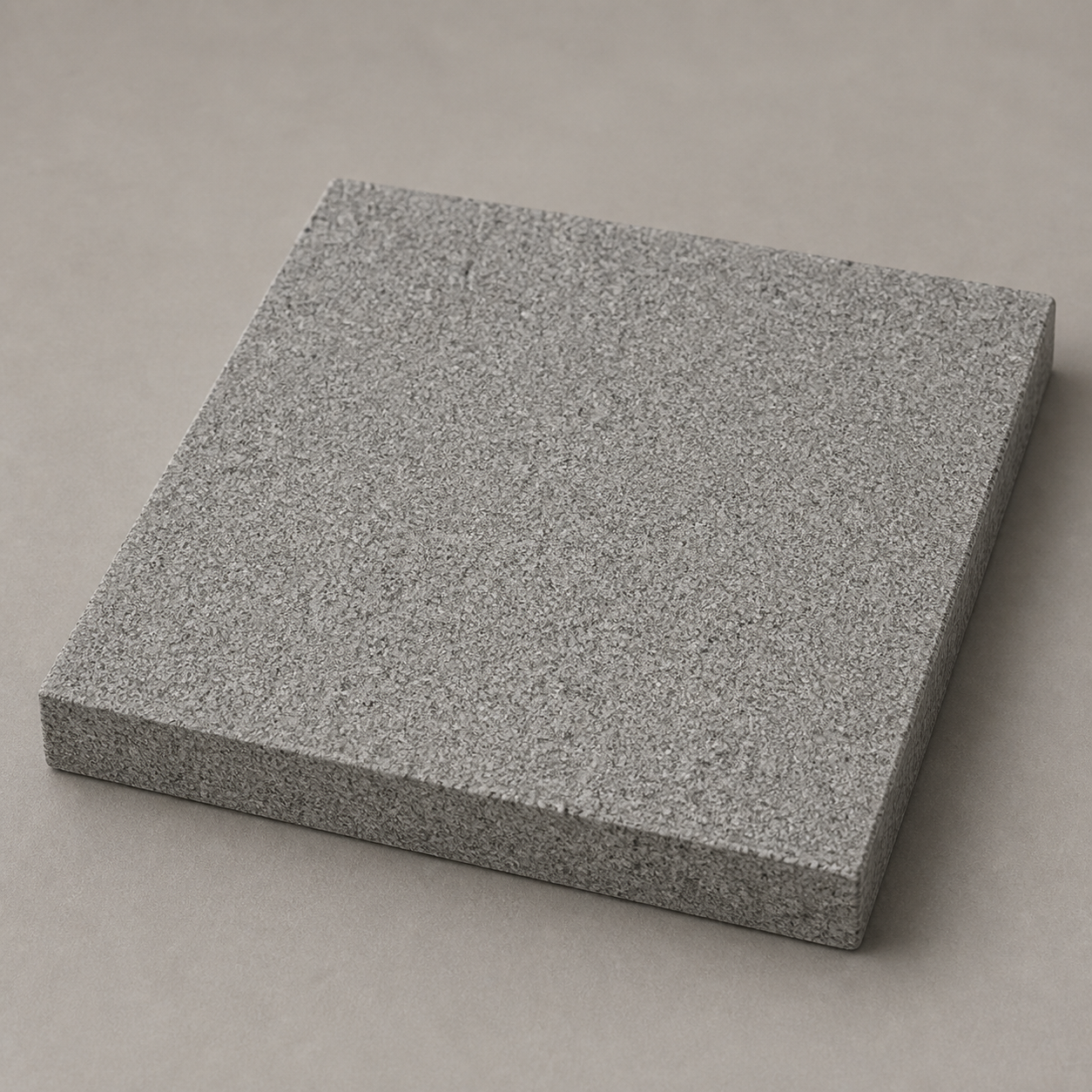 Application visualisation — Bush-Hammered Sesame Grey Natural Granite Sample T34; original product photo and approved sample control