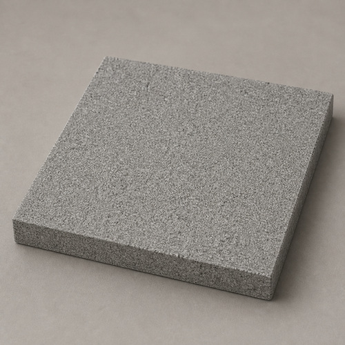 Application visualisation — Bush-Hammered Sesame Grey Natural Granite Sample T34; original product photo and approved sample control