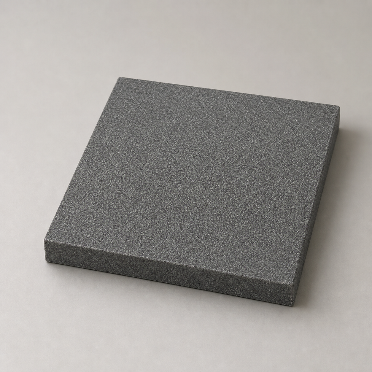 Application visualisation — Bush-Hammered Sesame Grey Natural Granite Sample T03; original product photo and approved sample control