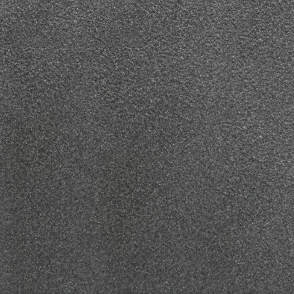 Surface-detail visualisation — bush-hammered sesame black natural granite; approved sample controls final colour and texture